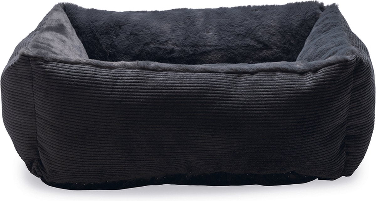 Beeztees moza - kattenmand - pluche - antraciet - 48x37x15 cm