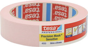 Tesa Precision Sensitive – Abdeckband – 50 m x 38 mm – rosa – Washi-Papier – ablösbar