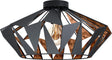 Eglo carlton 6 plafondlamp - e27 - ø 47 cm - zwart koper