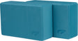 Avento Yogablock – 2er-Set – Schaumstoff – blau – 23 x 15 x 7,6 cm