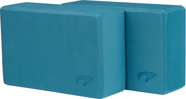 Avento Yogablock – 2er-Set – Schaumstoff – blau – 23 x 15 x 7,6 cm