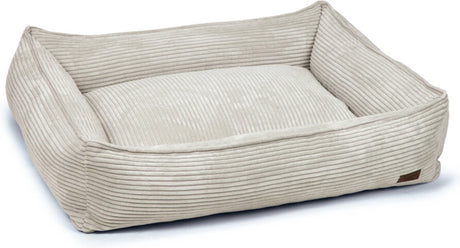 Designed by lotte ribbed - hondenmand - lichtgrijs - 95x80x23 cm l