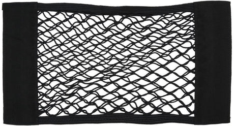 Dunlop auto opbergnet - car mesh storage pocket - extra opbergruimte voor onderweg - eenvoudig te monteren met elastiek - geschikt voor diverse voertuigen - 40x25 cm - zwart