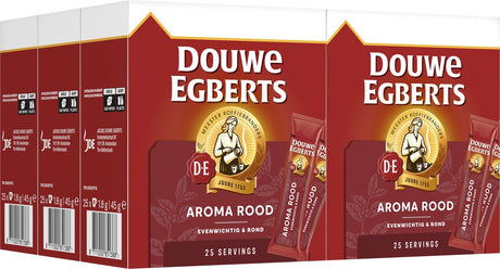Douwe egberts aroma rood sticks oploskoffie - 6 x 25 zakjes