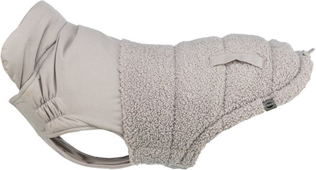 Trixie Hundemantel – Grau, warmes Design, 33 cm – Polyester, verstellbare Brustklappe