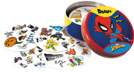 Asmodee Dobble Spiderman Kartenspiel – Spiel für die ganze Familie.