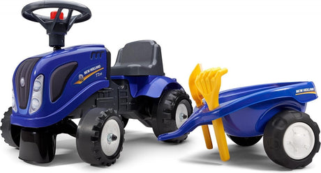Falk New Holland Lauftraktor – Traktor für Kleinkinder 1–3 Jahre mit Anhänger