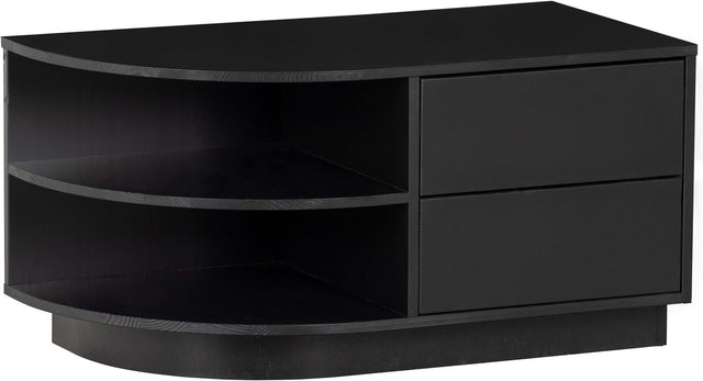 Woood Finca TV-Schrank rund links – Schwarz – 40x78x40