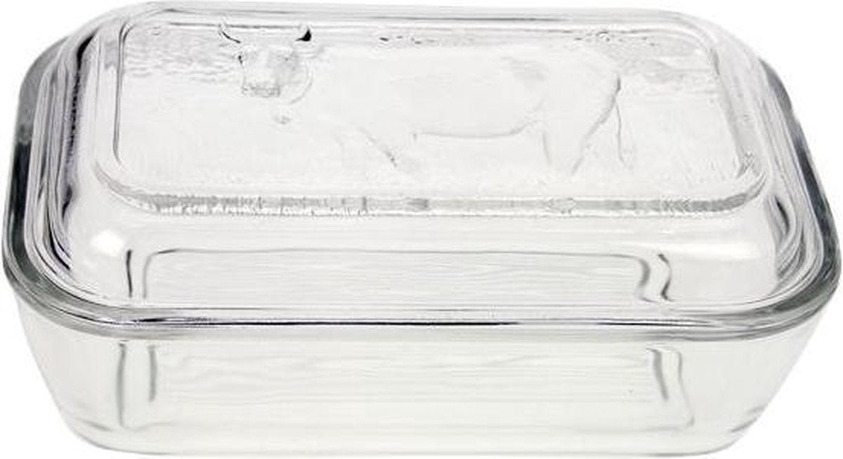 Luminarc botervloot vaca wit glas (17 x 7 cm)