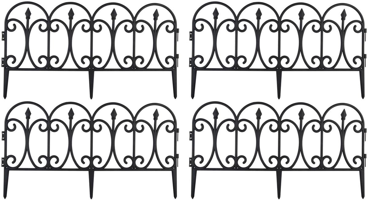 Kinzo - tuinhek 4pc - 4 stuks - afmeting 59x33 mm - kunststof