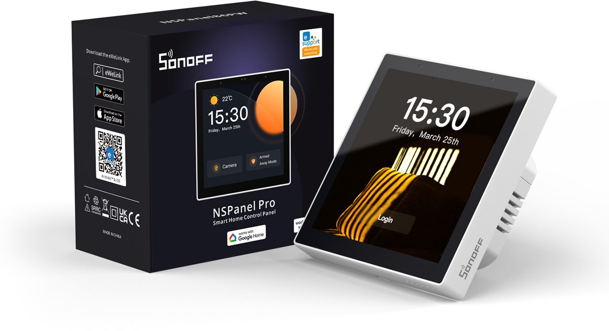 Sonoff WiFi Bluetooth ZigBee Matter NSPanel Pro Bedienfeld (weiß)