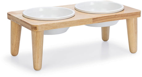 Designed by lotte dinerset djeha - hondenvoerbak - hout - 40x21x15 cm