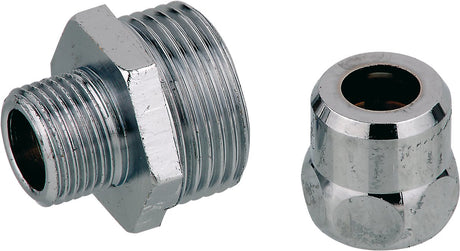 Kirchhoff MS-Klemmverschraubungsnippel – Chrom – 3 4 Außengewinde x 10 mmq