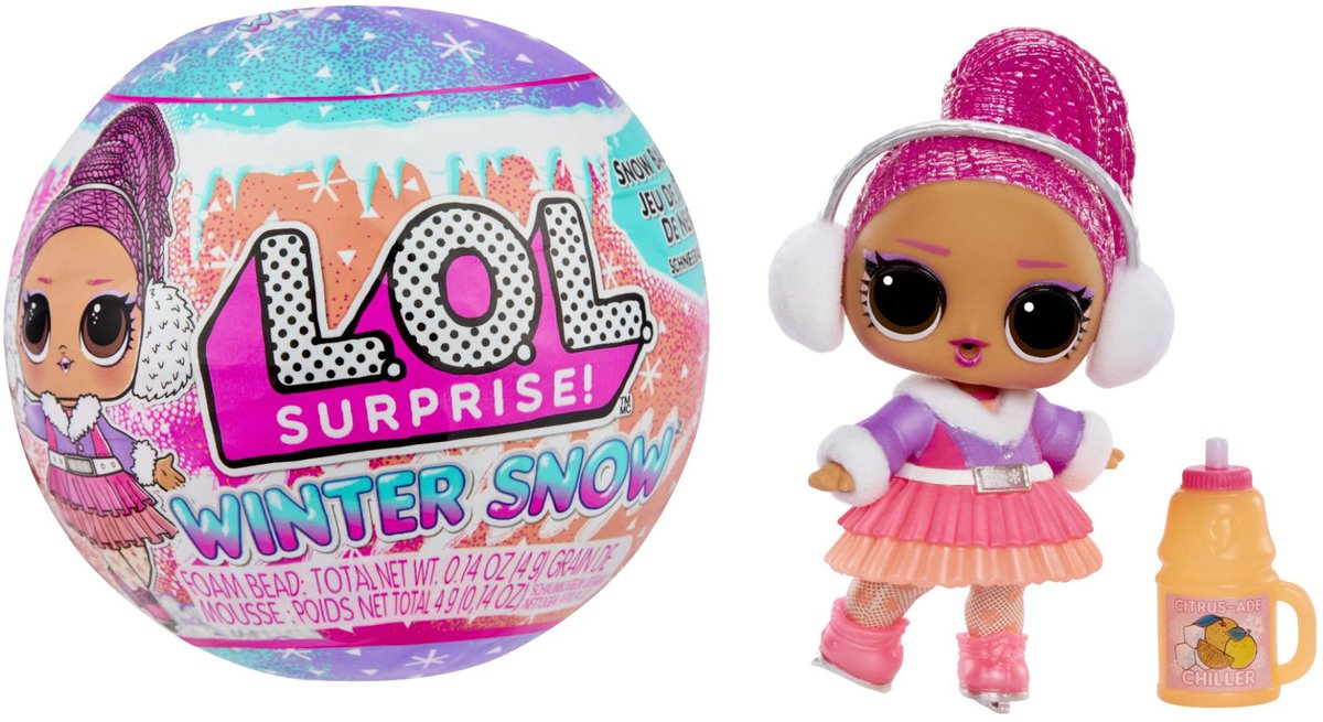Lol. Überraschungs-Winterschnee-Kleinkind-Minipuppe im Ball
