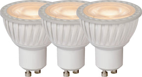 Lucide MR16 – LED-Lampe – ø 5 cm – LED dimmbar – GU10 (MR16) – 3 x 5 W 3000 K – Weiß – 3er-Set