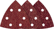 Wolfcraft - Deltaschleifblätter - 25-teiliges Set - Körnung 60 80 120 - für Deltaschleifer - 1865100