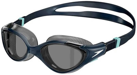 Speedo Biofuse 2.0 Schwimmbrille Damen – Ergonomische Taucherbrille Erwachsene – Antibeschlag-UV-Schutz – Profi-Schwimmbrille mit Druckknopfverschluss – Superweiche Dichtung – Blau, Blau, Einheitsgröße