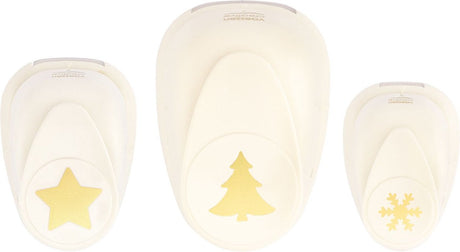 Vaessen Kreativstanzer-Set - Figurenstanzer - Weihnachten - 3-tlg. - 1,5 bis 2,5 cm