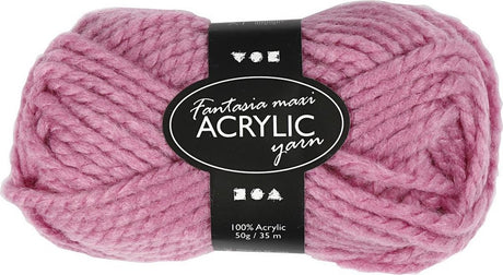 Creativ Company Creotime Acrylgarn rosa 35 m. 50 Gramm
