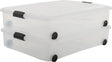 Iris clearbox opbergbox - onder-het-bed - 50l - transparant - met wielen - set van 2