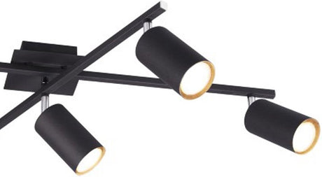 Trio Marley - Deckenleuchte - Schwarz matt - exkl. 5x gu10 4,5w -