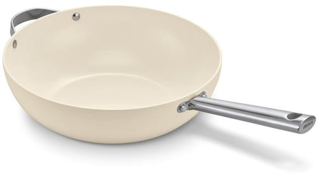 Beka cicla wokpan - ø 30 cm - keramische antikleeflaag - gerecycleerd rsv - inox - pfas-vrij - geschikt voor inductie vaatwasser - crème