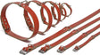 Beeztees - halsband hond - leer - rood - 37,5-46,5 cm x 20 mm