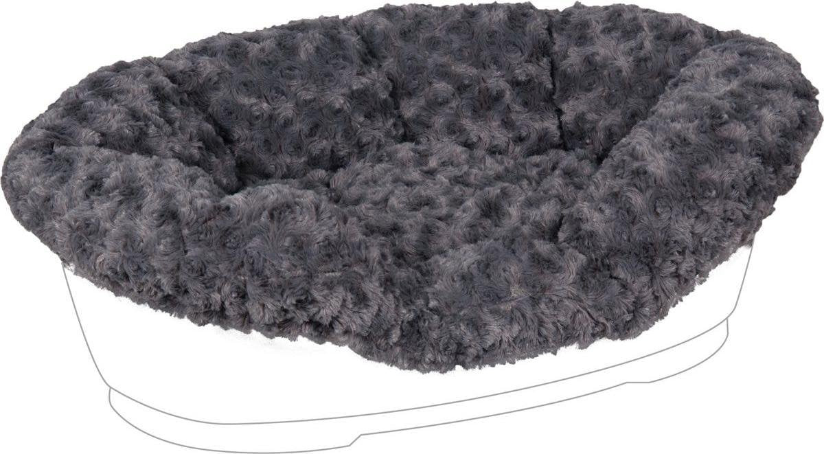 Flamingo Hundekissen Tuck Cuddly Grau XXL – 110x74x30 cm – elastischer Plüschbezug – perfekt für Tuck Hundebett –