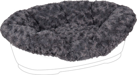 Flamingo Hundekissen Tuck Cuddly Grau M – 70x47x22 cm – elastischer Plüschbezug – perfekt für Tuck Hundebett –