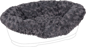 Flamingo Hundekissen Tuck Cuddly Grau XL – 92x61x26 cm – elastischer Plüschbezug – perfekt für Tuck Hundebett –