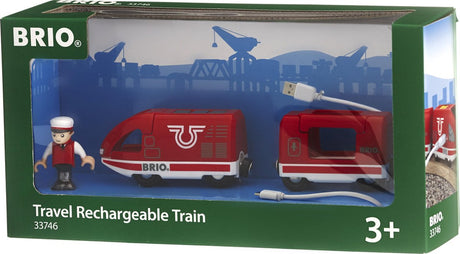 Brio wiederaufladbarer roter Personenzug mit USB-Kabel – 33746