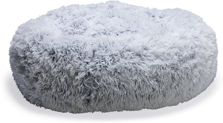 Beeztees siba - orthopedische hondenmand - donut hondenmand - fluffy - grijs - 70x70x25 cm
