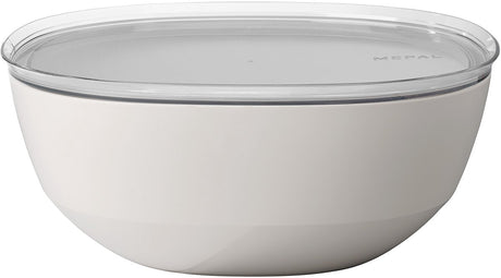 Mepal serveerschaal met deksel silueta - 5000 ml - saladeschaal - nordic white