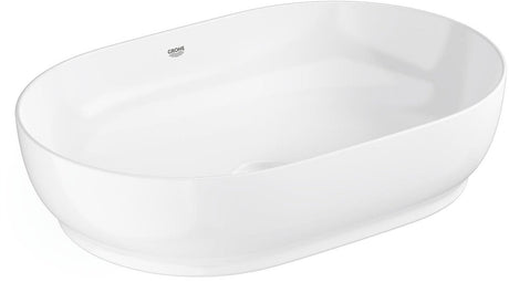 Grohe Essence ovales Waschbecken – 60 cm – ohne Überlauf – glänzende Keramik – Aquaceramic Hyperclean – Weiß