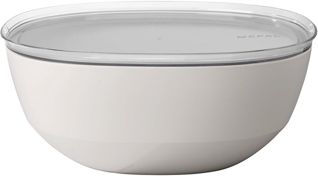 Mepal serveerschaal met deksel silueta - 5000 ml - saladeschaal - nordic white