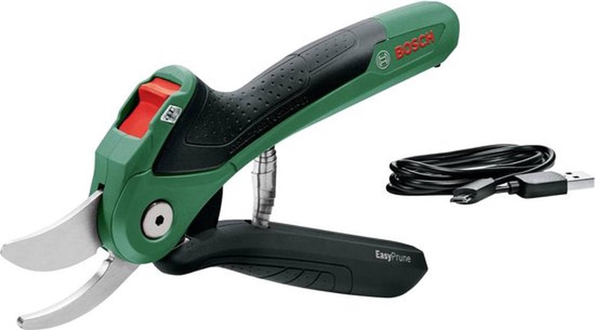 Bosch Easyprune Akku-Gartenschere – mit 3,6-V-Akku und USB-Ladegerät