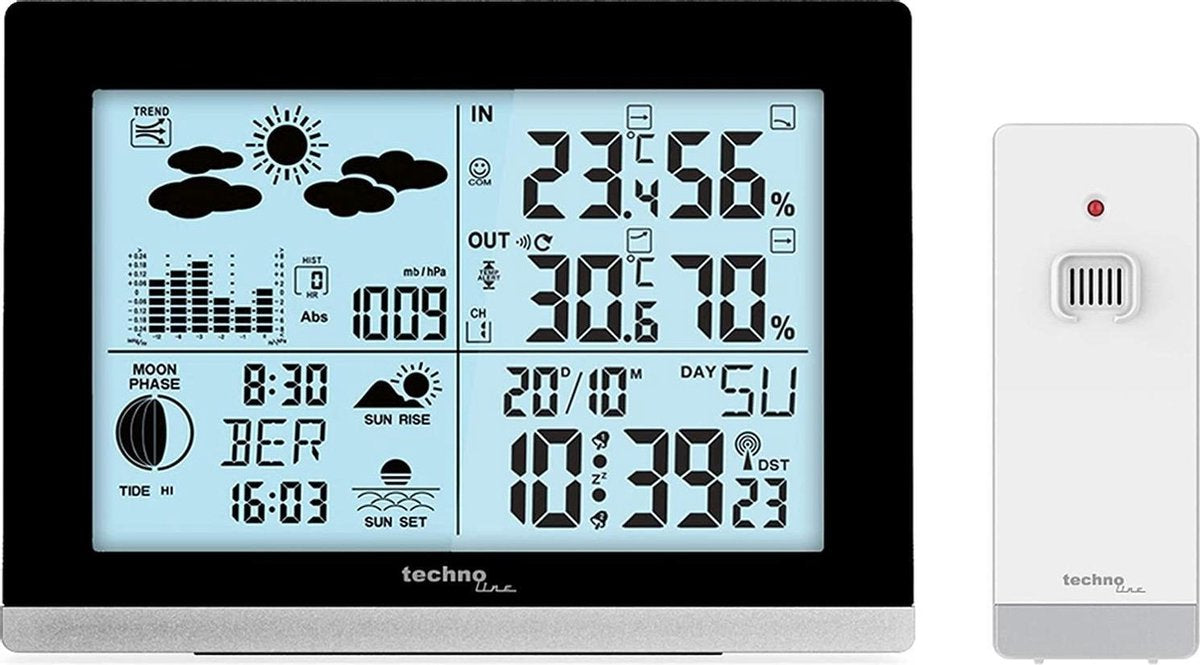 Technoline Wetterstation ws 6762 funkgesteuert mit Thermometer und Hygrometer 158 x 113 x 40 mm