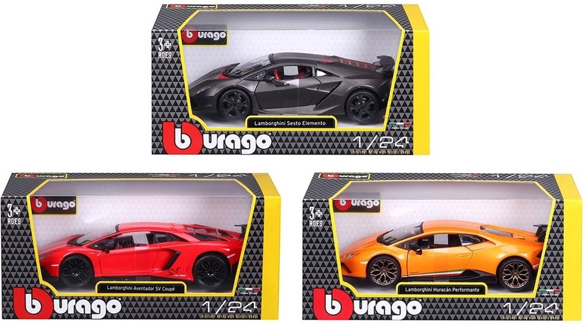 Bburago lamborghini huracán performante 1 24 oranje