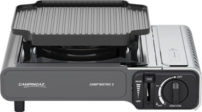 Campingaz Camp Bistro 3 Griddle Combo Campingkocher – 1 Brenner Gasherd 2200 Watt – mit Pfannenträgern und Backblech
