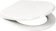 Plieger uni toiletbril - universele vorm wc bril - duroplast - wit - met deksel - softclose - quick release - rvs bevestiging