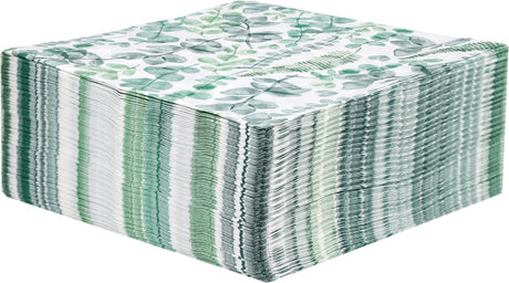 Talking tables table kind 100 soft green paper napkins – eucalyptus design – 2-ply 33 cm – disposable party wedding napkins for everyday use – recyclable – made in eu