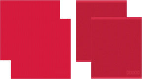 Ddddd 2x theedoek + 2x keukendoek logo - red