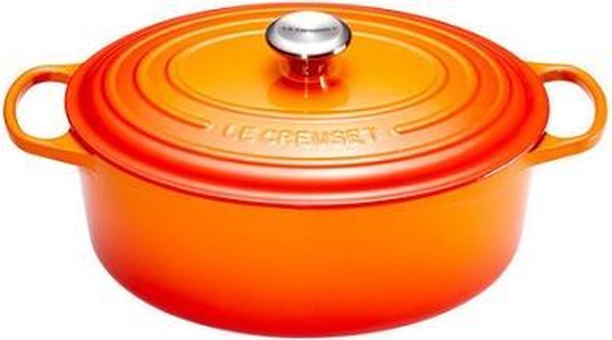Le creuset signature - braadpan - ovaal - oranjerood - 40 cm - 13,9 l - inductie