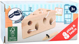 Kleiner Fuß - Käse- und Maus -Holzstraßenspiel