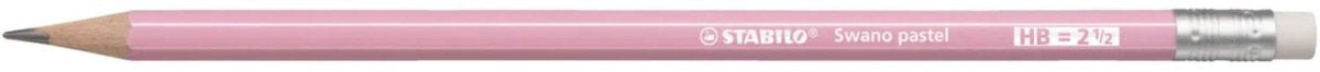 Stabilo Swano Pastellstift, HB, mit Radiergummi, rosa 12 Stück