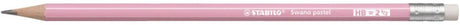 Stabilo Swano Pastellstift, HB, mit Radiergummi, rosa 12 Stück