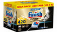 Finish Ultimate Plus Infinity Shine Lemon Geschirrspültabs – 4 x 105 = 420 Kapseln – Vorteilspackung – Jahresvorrat