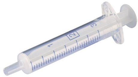 Markenlose Sans-Marque-Einwegspritze 2 ml mit Luer-Lock | 2-teilig | 100 Stück