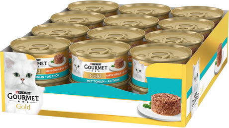 Gourmet Gold Savoury Tower – Nassfutter für Katzen – Thunfisch – 24 x 85 g