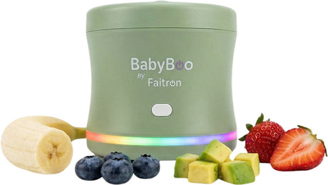 Faitron babyboo Speisenwärmer – Tragbarer Babykostwärmer – Intelligente Temperaturregelung – Heizen unterwegs – Kompaktes Design – Grün